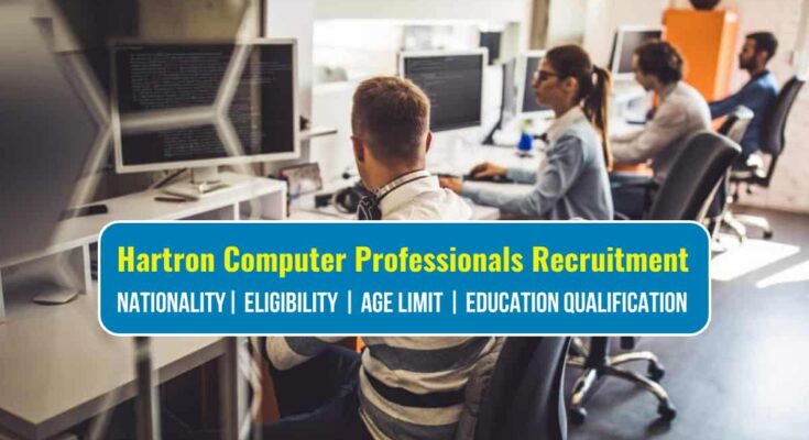 Hartron Computer Professionals Recruitment
