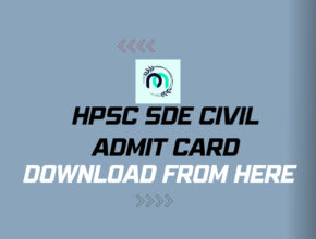 HPSC SDE Civil Admit Card