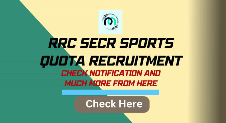 RRC SECR Sports Quota Recruitment