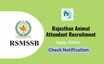 Rajasthan Animal Attendant Recruitment